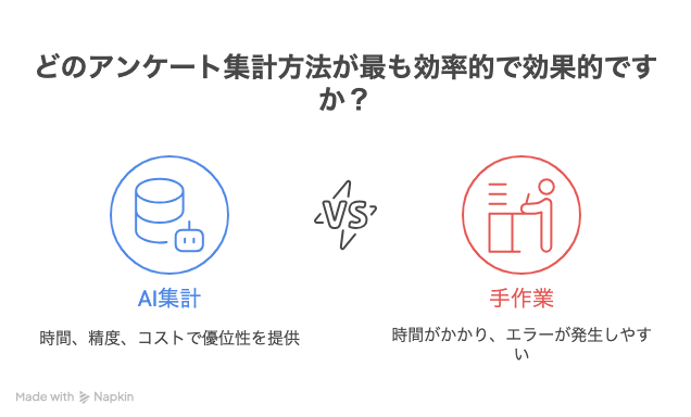 AIアンケート集計のメリット｜手作業との違いを比較